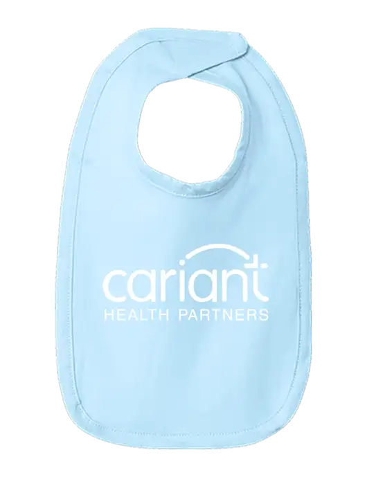 Rabbit Skins Light Blue Infant Premium Jersey Bib w/Cariant Logo
