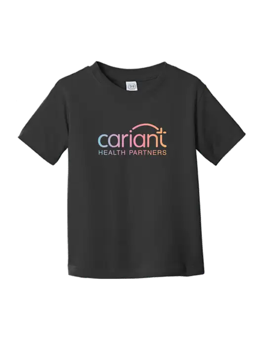 Rabbit Skins Black Toddler Fine Jersey Tee w/Cariant Logo