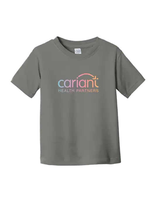 Rabbit Skins Charcoal Toddler Fine Jersey Tee w/Cariant Logo
