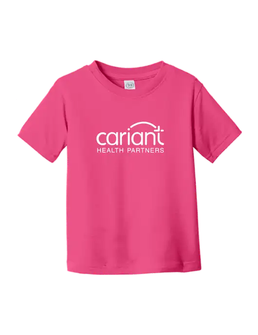 Rabbit Skins Hot Pink Toddler Fine Jersey Tee w/Cariant Logo