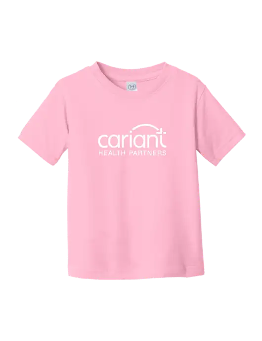 Rabbit Skins Pink Toddler Fine Jersey Tee w/Cariant Logo