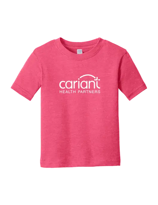 Rabbit Skins Vintage Hot Pink Toddler Fine Jersey Tee w/Cariant Logo