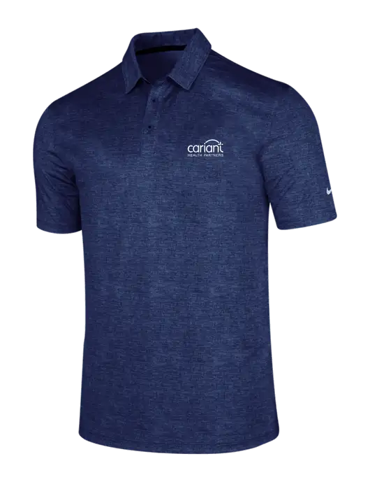 NIKE Blustery Dark Royal Dri-Fit Crosshatch Polo w/Cariant Logo
