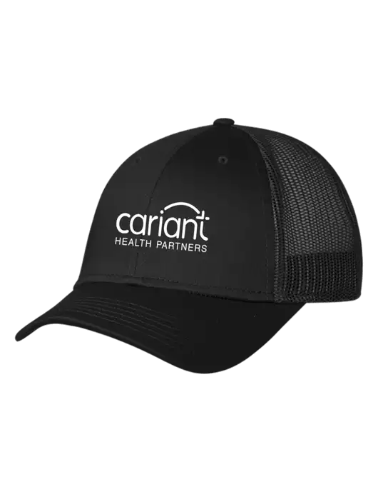 Black Mesh Trucker Cap Snap Back w/Cariant Logo