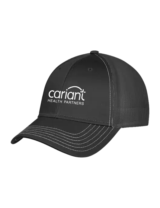 Charcoal Grey Mesh Trucker Cap Snap Back w/Cariant Logo