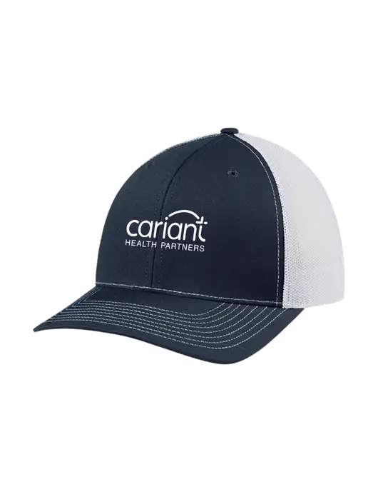 Richardson Adjustable Snapback Original 112 Trucker Cap Navy w/White Mesh w/Cariant Logo