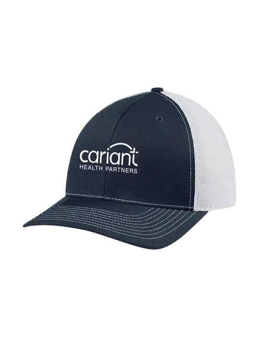 Richardson Adjustable Snapback Original 112 Trucker Cap Navy w/White Mesh w/Cariant Logo