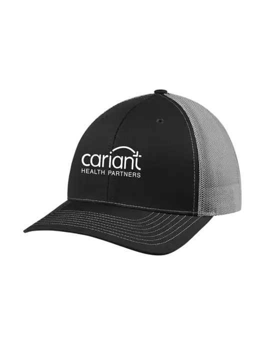 Richardson Adjustable Snapback Original 112 Trucker Cap Black w/Charcoal Mesh w/Cariant Logo