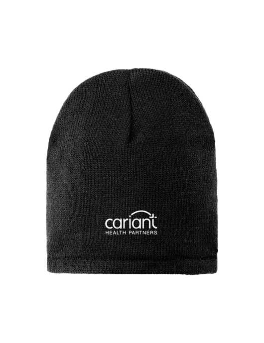Black Fleece-Lined Beanie Cap w/Cariant Logo