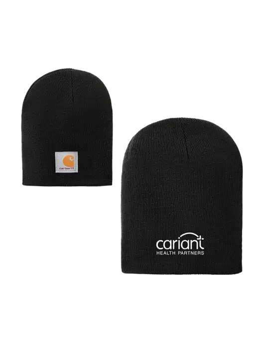 Carhartt Black Acrylic Knit Hat w/Cariant Logo
