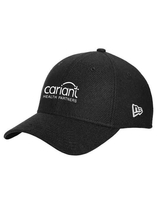 New Era Diamond Era Black Stretch Cap w/Cariant Logo