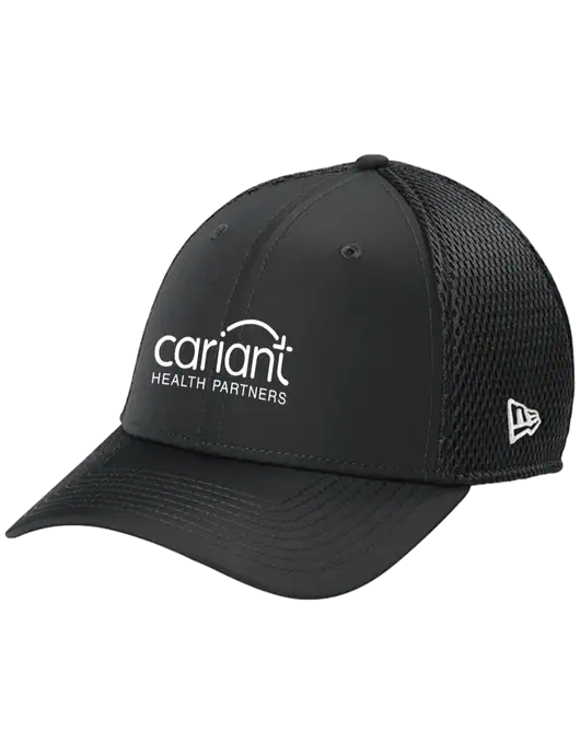 New Era 39THIRTY Performance Stretch Charcoal Grey Mesh Cap w/Cariant Logo