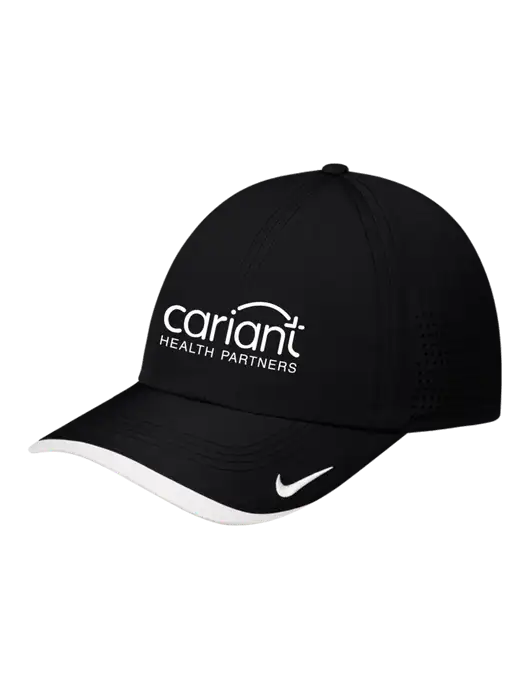 Nike Black/White Dri-FIT Perforated Performance Cap w/Cariant Logo