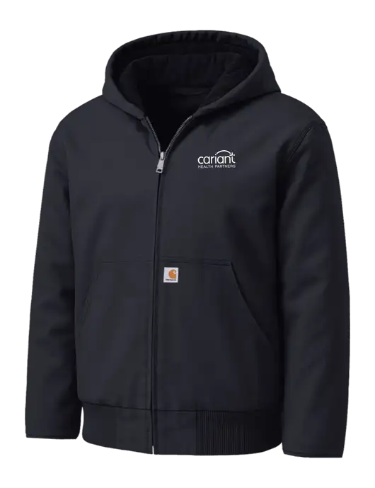Carhartt Washed Duck Active Black Jacket w/Cariant Logo