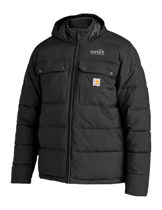 Carhartt Montana Black Insulated Hooded Jacket w/Cariant Logo