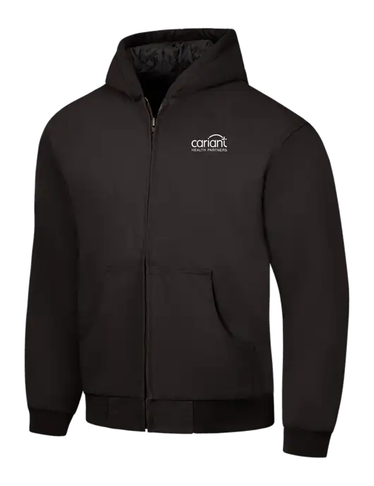 CornerStone Black Duck Cloth Hooded Work Jacket w/Cariant Logo