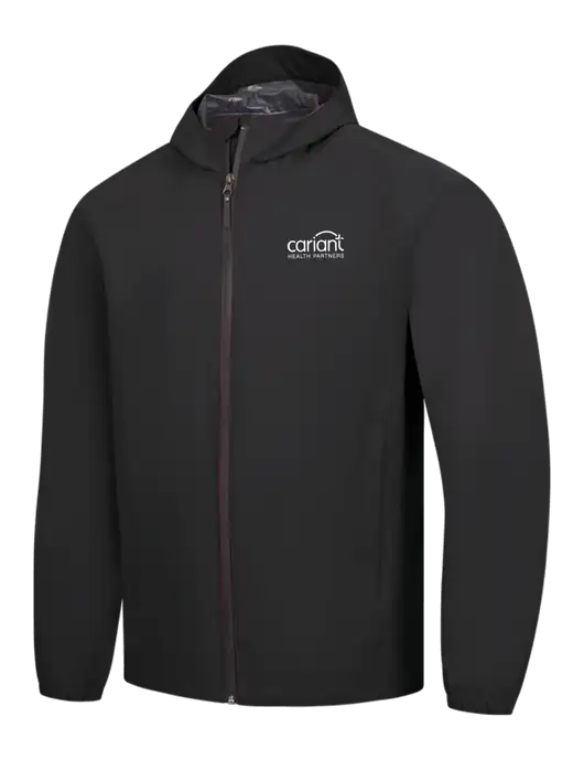 Black Essential Rain Jacket w/Cariant Logo