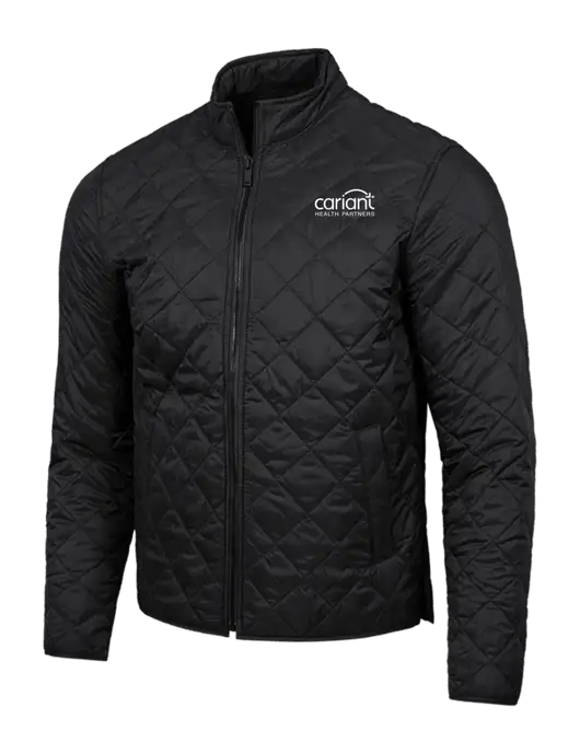 Mercer+Mettle Black Quilted Full-Zip Jacket w/Cariant Logo