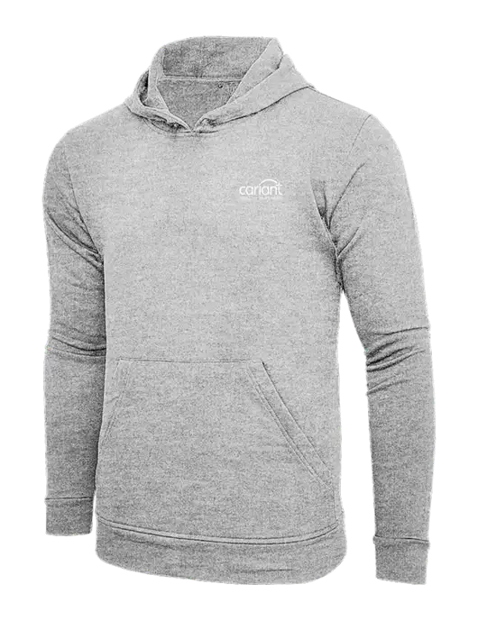 Adidas Light Grey Heather Fleece Hooded Sweatshirt w/Cariant Logo