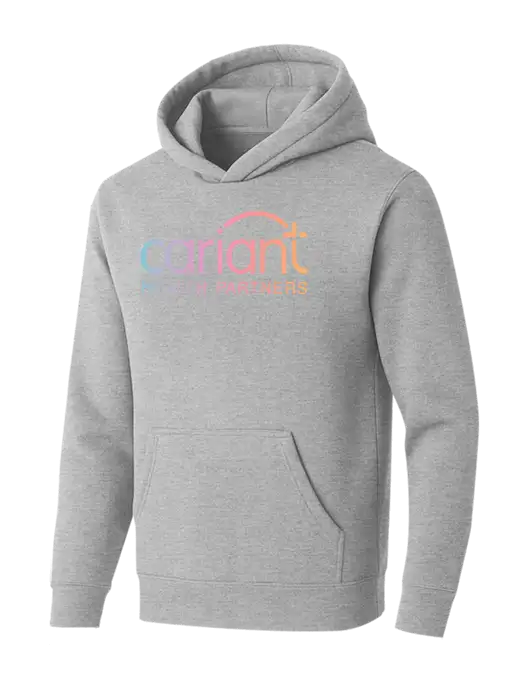 BELLA+CANVAS Light Grey Heather Sponge Fleece Pullover Hoodie w/Cariant Logo
