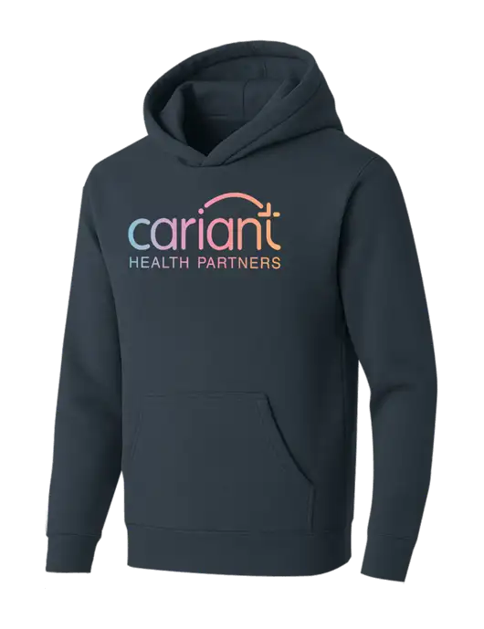BELLA+CANVAS Dark Grey Sponge Fleece Pullover Hoodie w/Cariant Logo