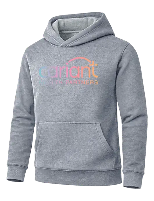 Cornerstone Light Grey Heather Tough Heavyweight Fleece Pullover Hoodie w/Cariant Logo