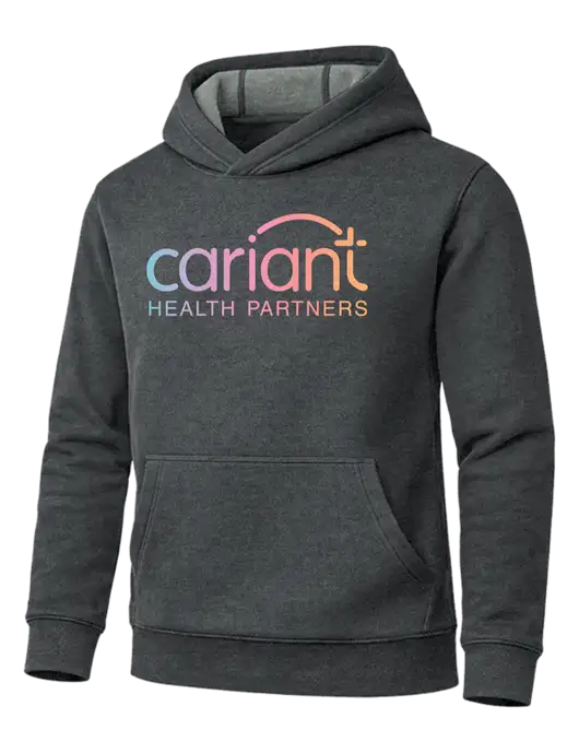 Cornerstone Charcoal Heather Tough Heavyweight Fleece Pullover Hoodie w/Cariant Logo