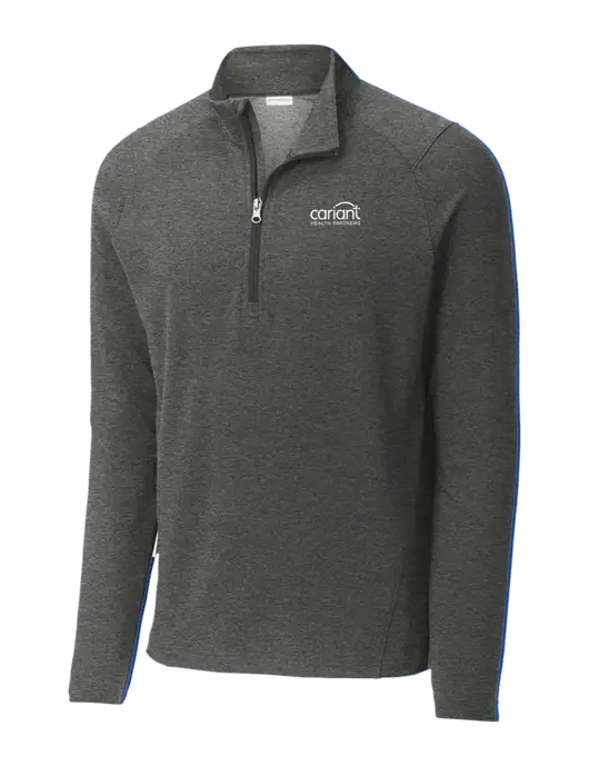 Sport-Wick Flex Fleece Dark Grey Heather 1/4-Zip w/Cariant Logo