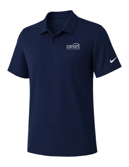 Nike Navy Dry Essential Solid Polo w/Cariant Logo