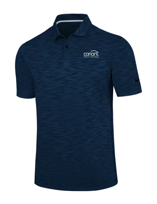 Nike Navy Dri-FIT Vapor Space Dyed Polo w/Cariant Logo