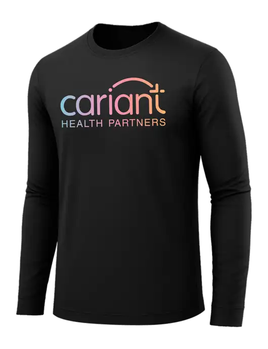 Long Sleeve Black PosiCharge Competitor Tee w/Cariant Logo