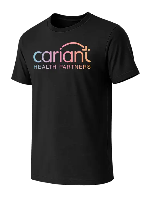 BELLA+CANVAS Black CVC Short Sleeve Tee w/Cariant Logo