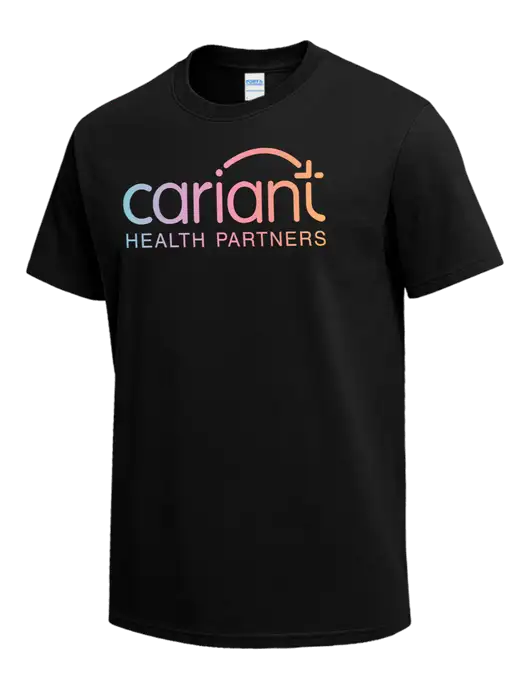 Black Heavyweight 6.1 oz T-Shirt w/Cariant Logo