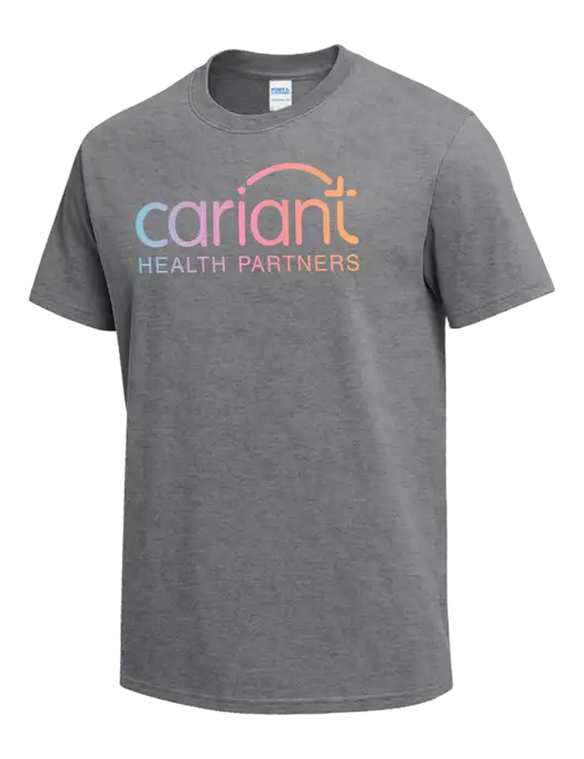 Medium Grey Heather Heavyweight 6.1 oz T-Shirt w/Cariant Logo