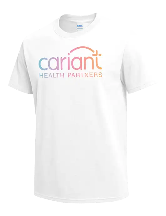 White Heavyweight 6.1 oz T-Shirt w/Cariant Logo