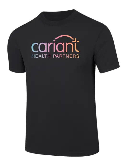 Comfort Colors 6.1 oz Black Heavyweight Ring Spun T-Shirt w/Cariant Logo