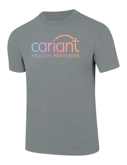 Comfort Colors 6.1 oz Medium Grey Heavyweight Ring Spun T-Shirt w/Cariant Logo