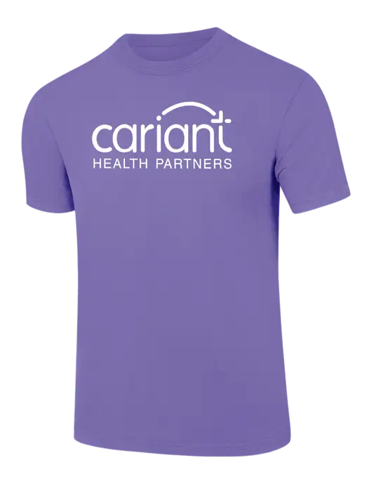 Comfort Colors 6.1 oz Light Purple Heavyweight Ring Spun T-Shirt w/Cariant Logo