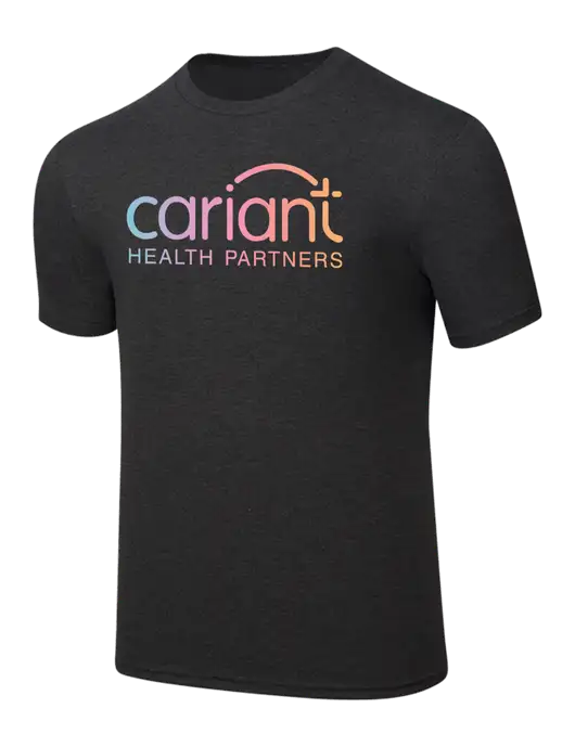 Simply Soft Black Frost 4.5oz  Poly/Combed Ring Spun Cotton T-Shirt w/Cariant Logo