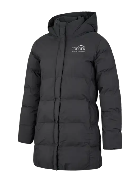 Mercer+Mettle Womens Dark Grey Puffy Parka  w/Cariant Logo