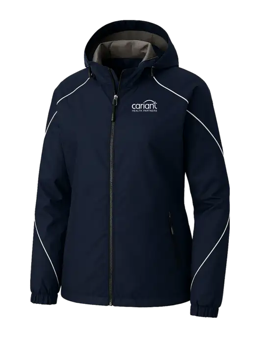 Womens Angle 3-in-1 Navy Jacket with Fleece Liner w/Cariant Logo