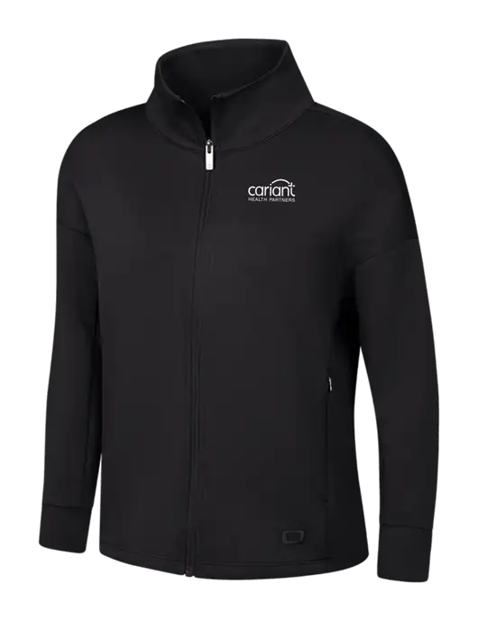 OGIO Womens Black Transcend Full-Zip w/Cariant Logo