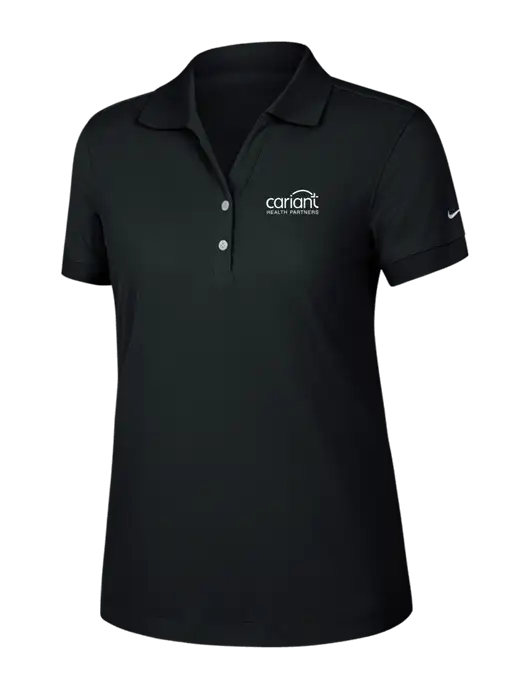 Nike Womens Dri-FIT Classic Black Polo w/Cariant Logo