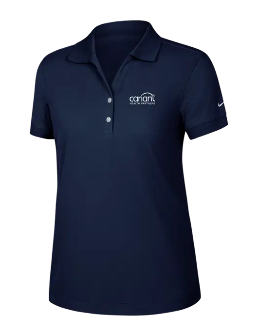 Nike Womens Dri-FIT Classic Dark Navy Polo w/Cariant Logo