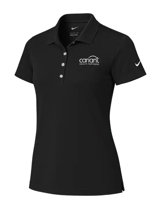 Nike Womens Black Tech Basic Dri-FIT Polo
 w/Cariant Logo