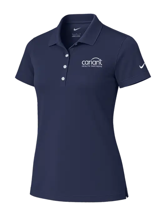 Nike Womens Dark Navy Tech Basic Dri-FIT Polo
 w/Cariant Logo