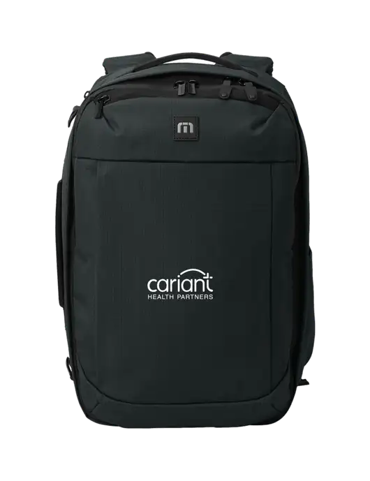 TravisMathew Black Convertible Backpack w/Cariant Logo