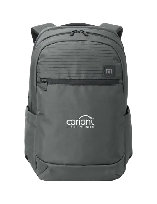 TravisMathew Dark Medium Grey Approach Backpack w/Cariant Logo