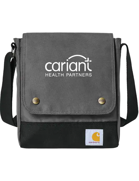 Carhartt Medium Grey Crossbody Snap Bag w/Cariant Logo