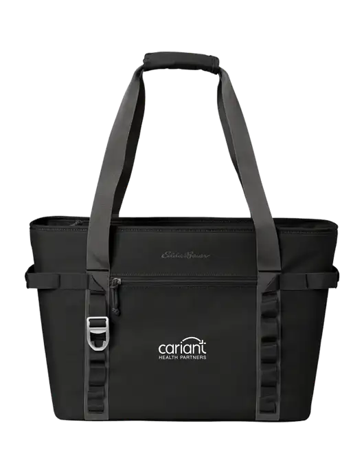 Eddie Bauer Black/Medium Grey Max Cool Tote Cooler  w/Cariant Logo
